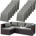 CALBODE 14Pcs Outdoor Stretch Cushion Covers, Waterproof Outdoor Chair Cushion by CALBODE