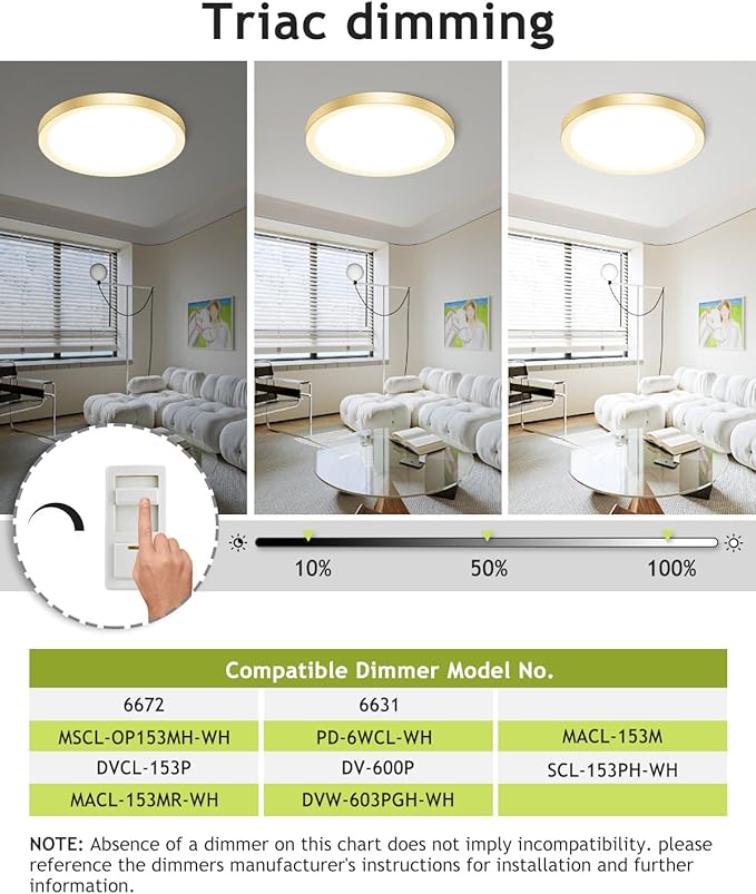 hepside 1PACK Flush Mount LED Ceiling Light Fixture Golden, 12Inch 28W, Dimmable 3000K-4500K-6000K 3 Color Selectable Ceiling Lamp 3200LM Low Profile Ceiling Light for Kitchen Bedroom Hallway