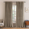 MIULEE Velvet Curtains 52x108 inches 2 Panels Light Taupe Blackout Curtains | by MIULEE