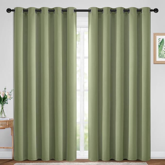 Yakamok Room Darkening Curtains 70x84 inch Length Sage Green-Living Room | 2 by Yakamok