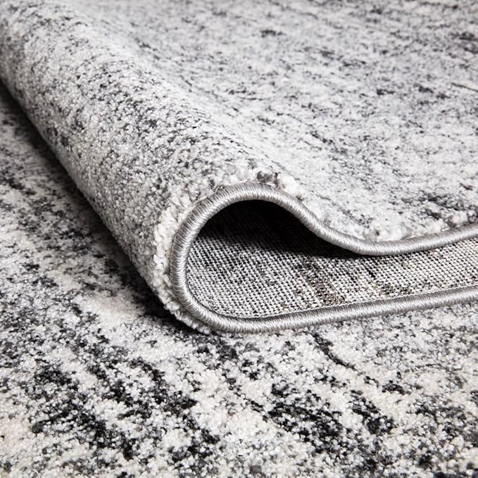 Keen Home Design Area Rugs - Non-Shedding, Thick Pile Abstract Rugs for Kitchen, Living Room, Bedroom, Dining Room, Entryway (Abstract Cream/Grey, 5'11'' x 9'2'')