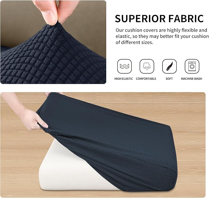 Easy-Going Stretch 2 Pieces Couch Cushion Cover - Image 5