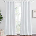 NICETOWN Room Darkening Curtain Panels - Home Fashion Ring Top Thermal Insulated Room Darkening Curtains for Bedroom/Nursery (2 Panels, 55 inches W x 96 inches, Greyish White)
