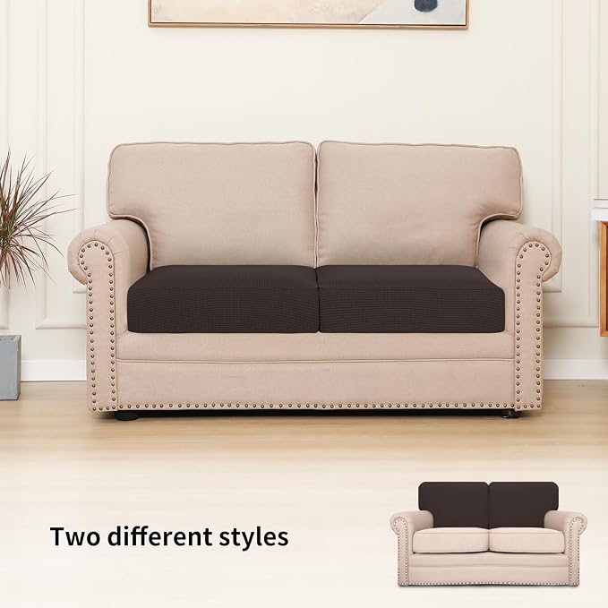 Easy-Going Stretch 2 Pieces Couch Cushion Cover - Image 2