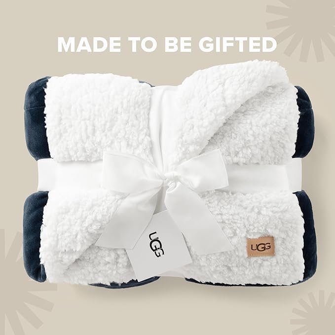 UGG Nita Throw Blanket, Reversible Fleece Blanket, Machine Washable, Soft & Cozy - Image 4