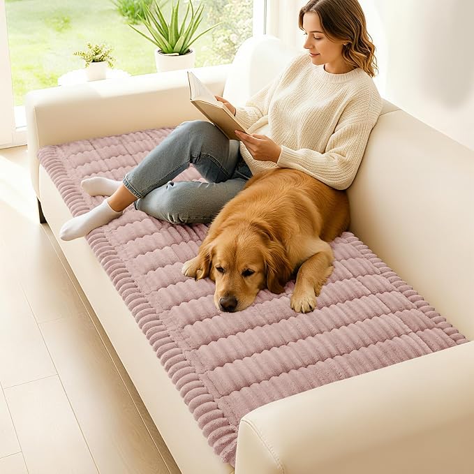 Couch Cover for Dogs, Washable Non Slip Plush Flannel Sofa Protector | Thick - Image 2