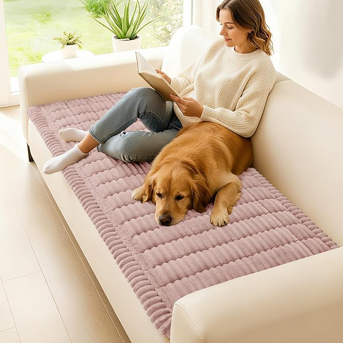 Couch Cover for Dogs, Washable Non Slip Plush Flannel Sofa Protector | Thick - Image 2