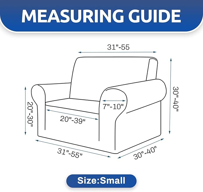 Stretch Chair Sofa Slipcover, Single Couch Cover, Tan | 1-Piece Washable Sofa - Image 5