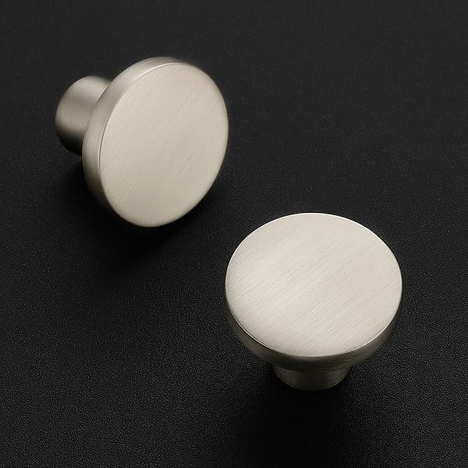 Ravinte 15 Pack Cabinet Knobs Brushed Nickel Kitchen Cabinet Knobs Round Dresser Drawer Pulls Closet Door Pulls 1-1/5 Inch