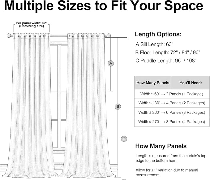 Topfinel Cream Linen Blackout Curtains 84 Inch Long - Image 9