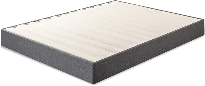ZINUS Upholstered Metal and Wood Box Spring, 7.5 Inch Mattress Foundation, Easy Assembly, Fabric Paneled Design, King