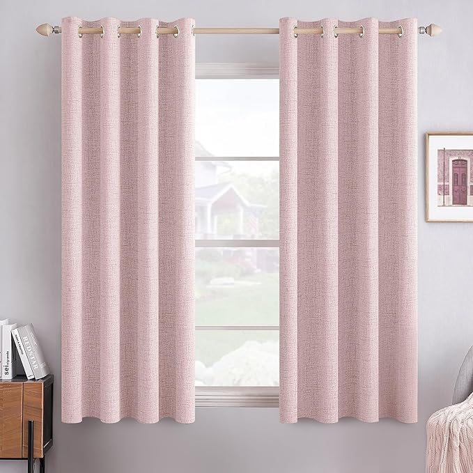 MIULEE 100% Blackout Linen Curtains by MIULEE