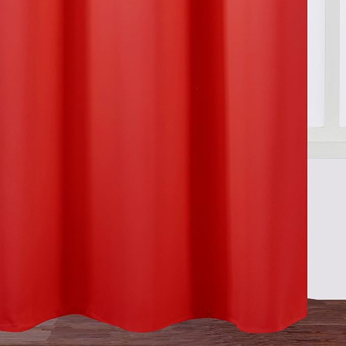 Blackout Curtains 38 x 54 inch/Bright Red Curtains Set of 2 Panels/Thermal - Image 8