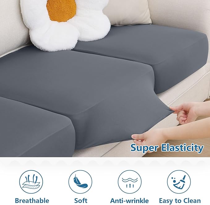 Milk Silk Couch Cushion Covers, Sofa Covers - Image 5