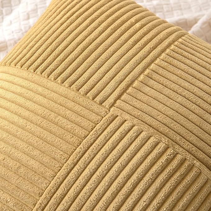 MIULEE Cream Yellow Decorative Throw Pillow Covers - Image 2