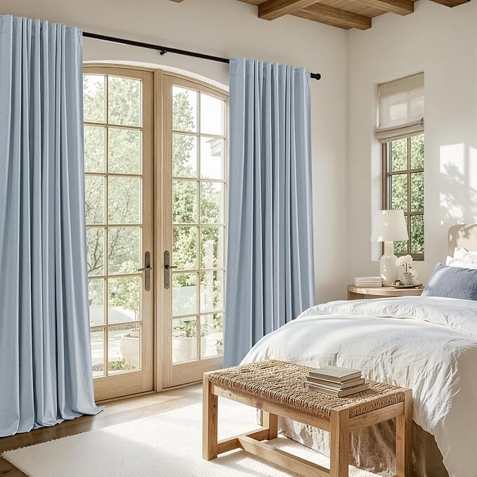 MIULEE 100% Blackout Linen Curtains - Image 6