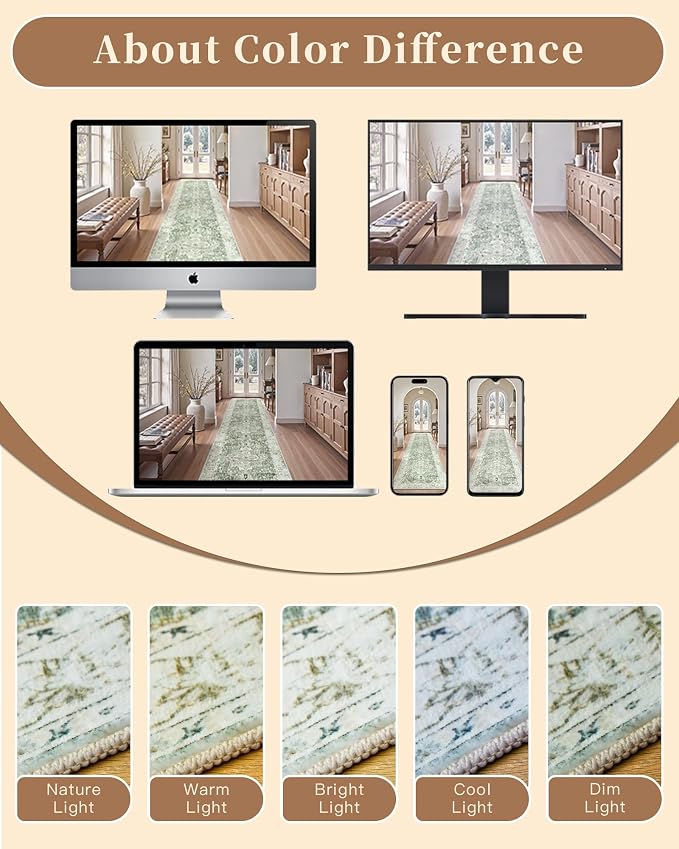 Madane Washable Runner Rug 2x6 Runners - Image 9