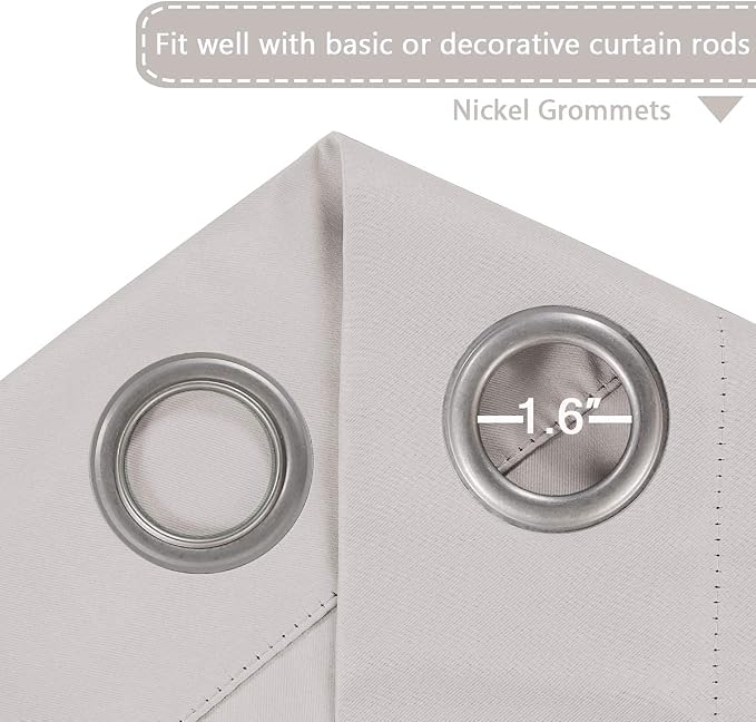 H.VERSAILTEX Blackout Patio Curtains 100 x 90 Inches - Image 3