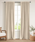 INOVADAY 100% Blackout Linen Curtains by INOVADAY