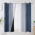 Navy Blue and Greyish White Blackout Curtains by ESTELARTEXTILER
