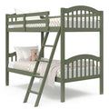 Storkcraft Long Horn Twin-Over-Twin Bunk Bed (Olive) - GREENGUARD Gold Certified, Converts to 2 Individual Twin Beds
