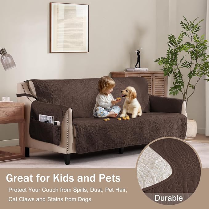 Soft Couch Cover 2 Cushion Sofa, Water-Repellent Sofa Slipcovers - Image 2