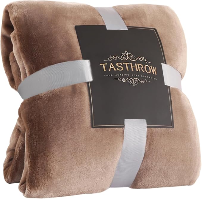 TASTHROW Large Flannel Fleece Throw Blanket, 50×70 Inch | Cozy Lightweight by TASTHROW