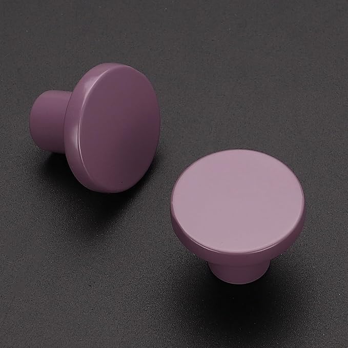 Ravinte 15 Pack Cabinet Knobs Purple Kitchen Cabinet Knobs Round Dresser Drawer Pulls Closet Door Pulls 1-1/5 Inch