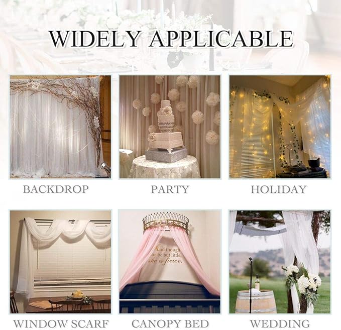 RYB HOME Sheer Valance for Window - Breezy Backdrop Curtains for Canopy Bed Stage Events Girls Bedroom Wedding Ceremoney Table Runner Outdoor Indoor Decor, 60 x 216 in per Panel, Burgundy