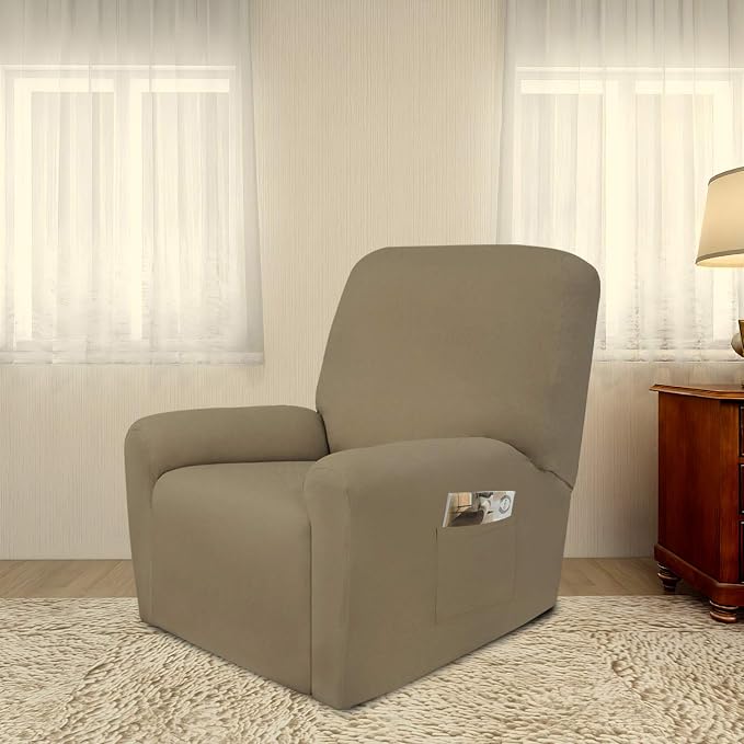 PureFit Stretc Recliner Chair Covers Fleece Soft Couch Covers - Image 2