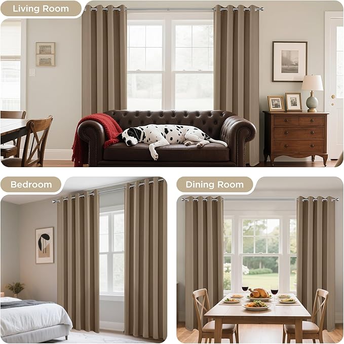 Joydeco Blackout Curtains 45 Inch Length 2 Panels Set, Thermal Insulated Long - Image 6