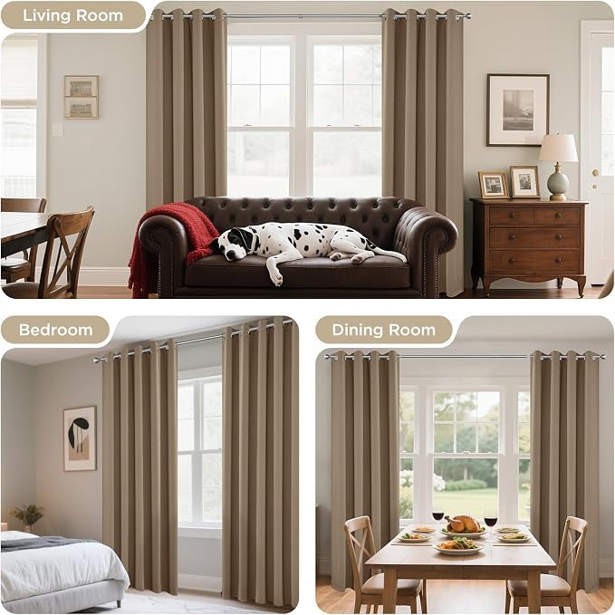 Joydeco Blackout Curtains 90 Inch Length 2 Panels Set, Thermal Insulated Long - Image 6