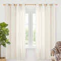 YoungsTex Ivory Linen Semi Sheer Curtains 78 Inch Length by YoungsTex