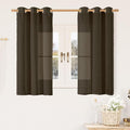 Brown Linen Curtains 48 Inch Length by LAMIT