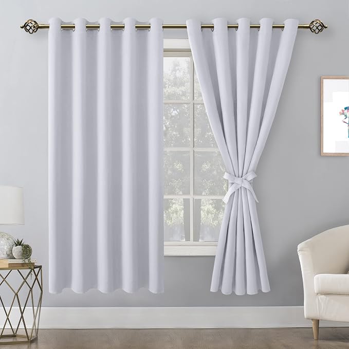 Room Darkening Curtains for Bedroom, 60 x 72 Inches, Window Drapes for Living - Image 8