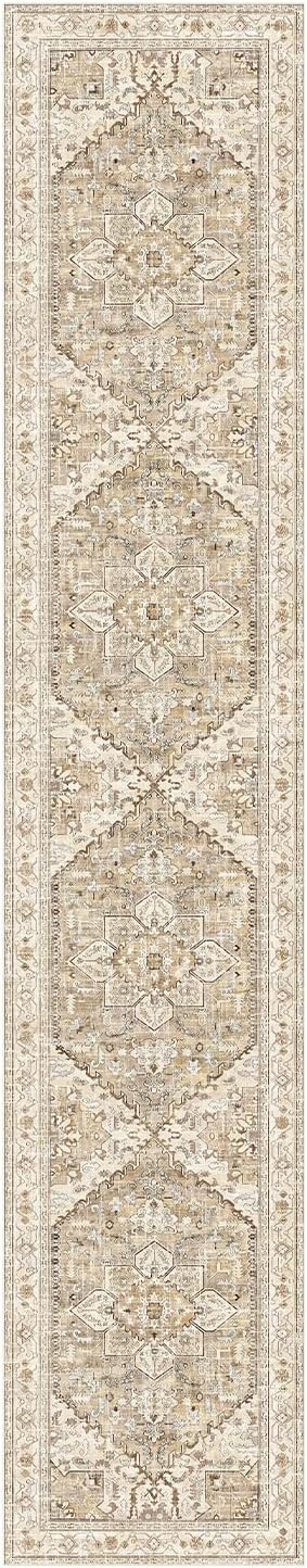 Yamaziot Washable Runner Rug, 2x10 Non-Slip Boho Hallway Kitchen Rug | Stain - Image 3