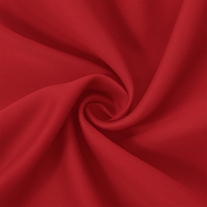 Bright Red Blackout Curtains 52 x 63 Inch Length/Set of 2 Curtain - Image 5