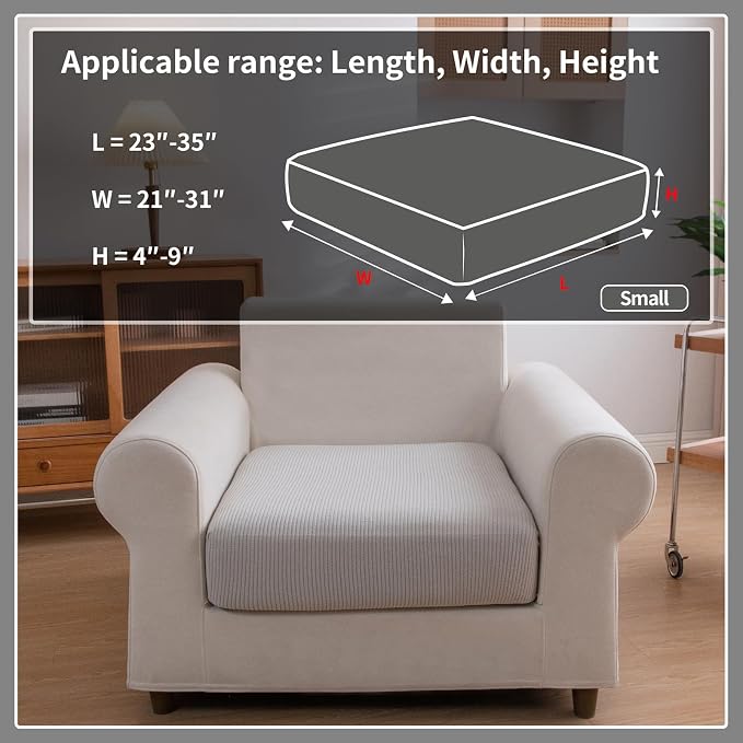 OHSIO Sectional Couch Covers, Wear Resistant Stretch Sofa Covers Washable Soft - Image 2