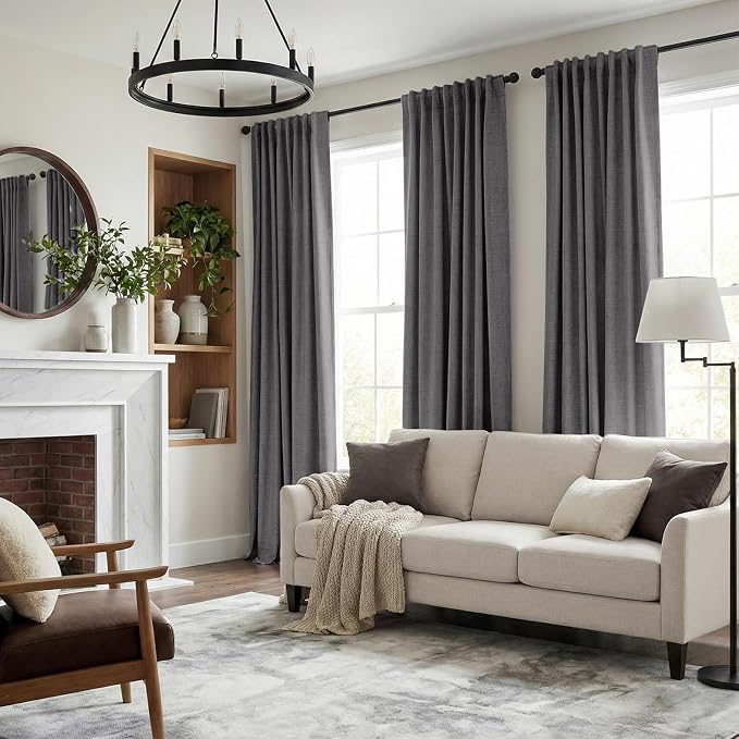 INOVADAY 100% Blackout Linen Curtains - Image 5