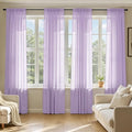 MIULEE Light Purple Sheer Curtains 108 Inches Long 4 Panels 42 x 108 Inches | by MIULEE