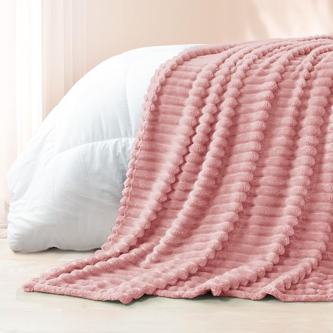 Exclusivo Mezcla Striped Fleece Throw Blanket - Image 6
