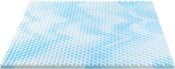 ZINUS 1.5 Inch Swirl Gel Cooling Memory Foam Mattress Topper, Smaller, More Convenient WonderBox Packaging, Cooling, Airflow Design, CertiPUR-US Certified, Queen