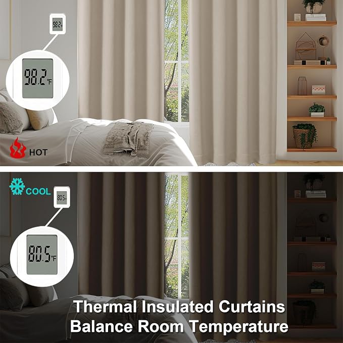 Simplebrand Ava Biscotti Beige Blackout Curtains - Image 6