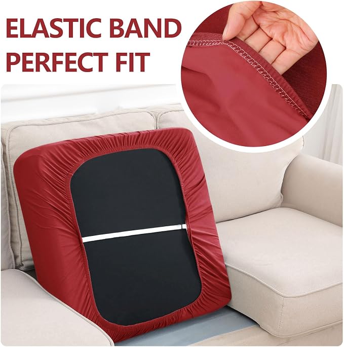 Waterproof Couch Cushion Covers, Stretch Sofa Seat Slipcovers | Stretch Fabric - Image 4