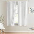 Vision Home White Pinch Pleated Full Blackout Curtains Thermal Insulated Window by VisionHome