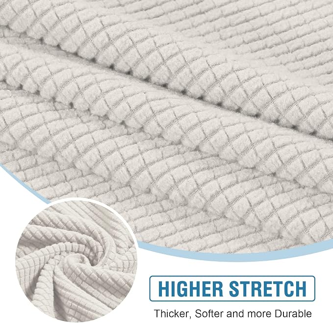 H.VERSAILTEX Sectional Couch Covers 1 Piece Chaise Slipcover L Shape Separate - Image 5