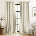 MIULEE Cream Pinch Pleated 100% Blackout Linen Curtains 40x108 Inches | Room by MIULEE