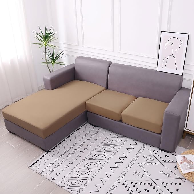 Waterproof Sectional Sofa Cushion Covers, L Shape Couch Slipcovers | L Shape - Image 7