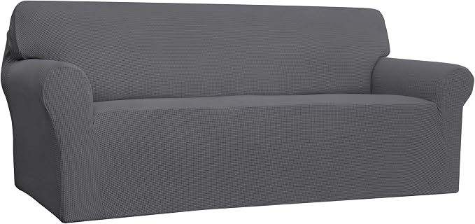 Easy-Going Stretch 4 Seater Oversized Sofa Couch Cover Gray | 1-Piece Extra by Easy-Going