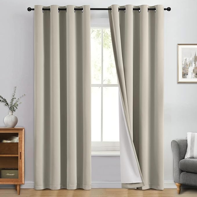 Yakamok Stone Blackout Curtains 84 Inches Long by Yakamok